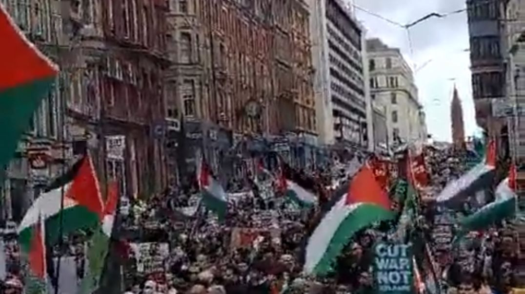 ⁣PRO PALESTINIAN BIRMINGHAM PROTEST