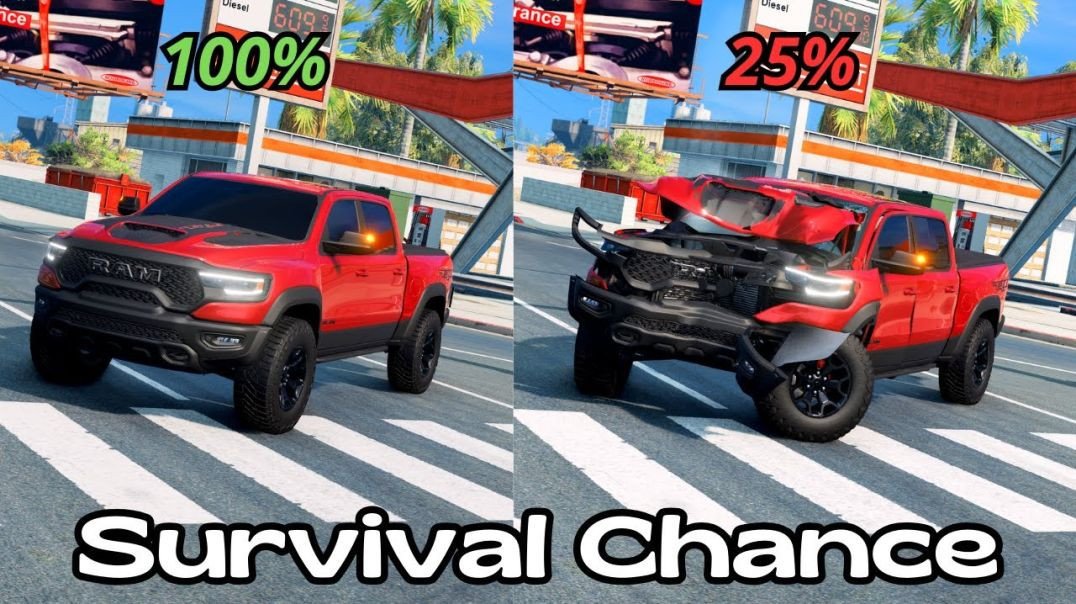 Realistic Survival Chance Crashes #1 BeamNG.drive