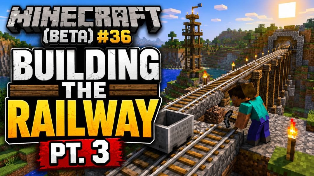 ⁣Minecraft (Beta) #36: Building the Railway Pt. 3
