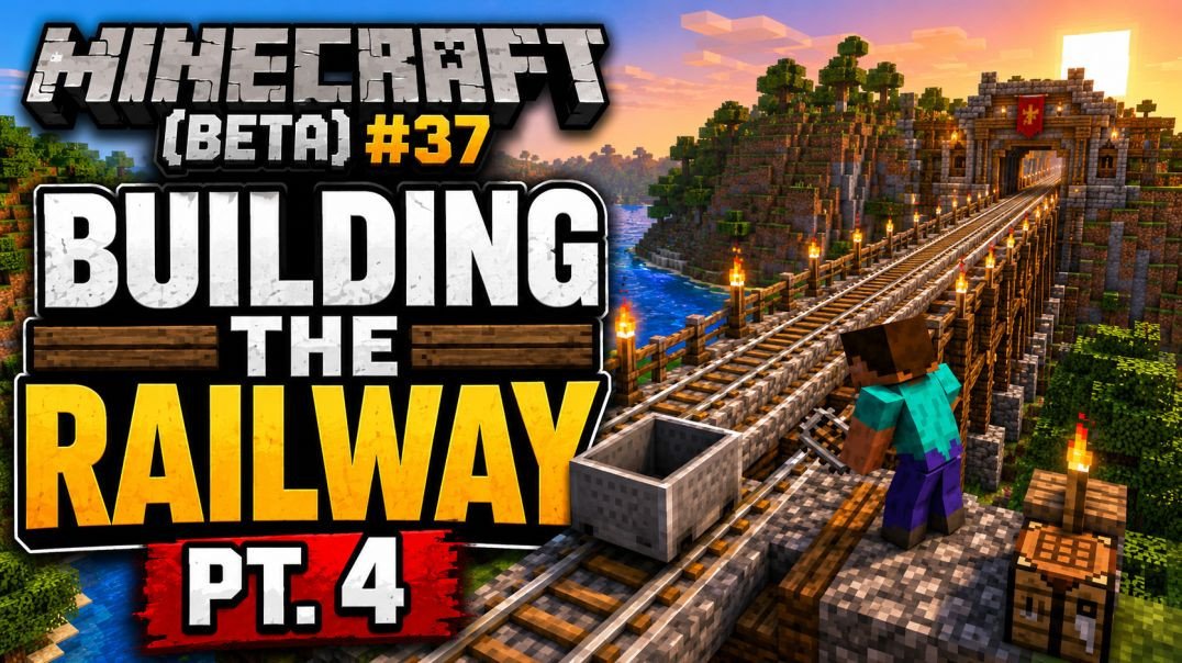 Minecraft (Beta) #37: Building the Railway Pt. 4