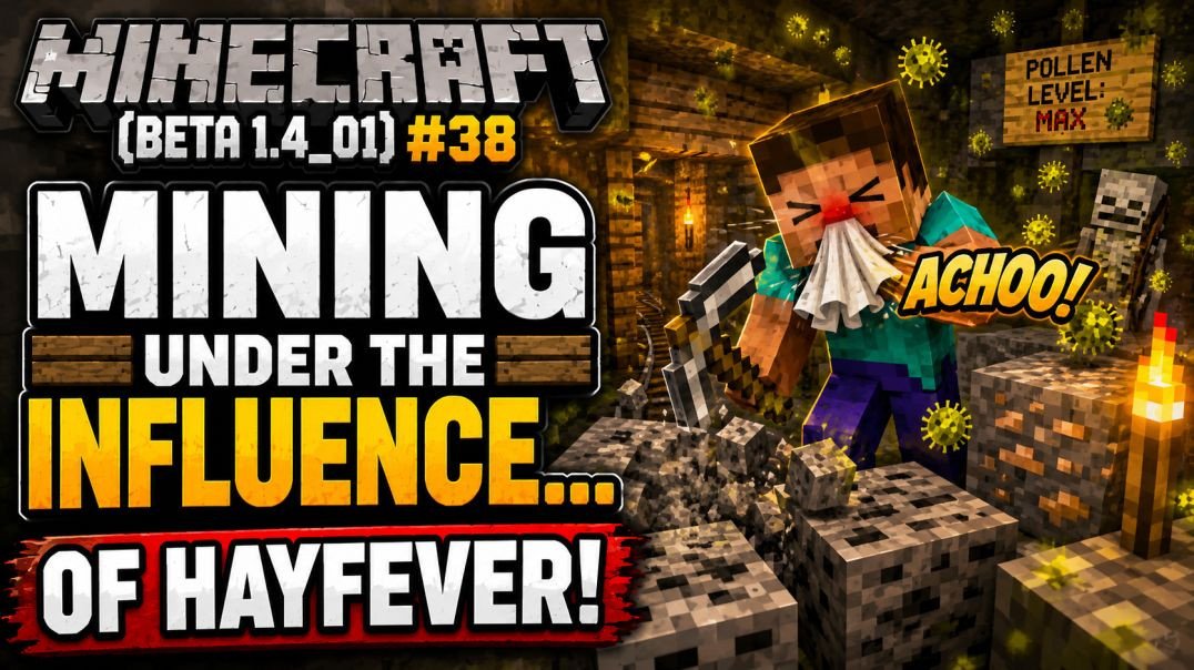 ⁣Minecraft (Beta 1.4_01) #38: Mining Under the Influence... Of Hayfever!