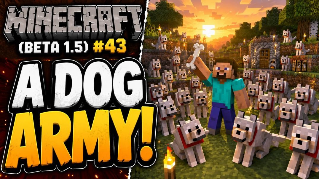 ⁣Minecraft (Beta 1.5) #43: A Dog Army!